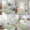 image:imageSmiry Memory Foam Bath Mat 36x24 Extra Soft and Absorbent Bathroom Mats Non Slip Washable Carpet for Floor Shower and Tub BlackSage Green