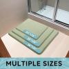 image:imageSmiry Memory Foam Bath Mat 36x24 Extra Soft and Absorbent Bathroom Mats Non Slip Washable Carpet for Floor Shower and Tub BlackSage Green