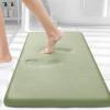 image:imageSmiry Memory Foam Bath Mat 36x24 Extra Soft and Absorbent Bathroom Mats Non Slip Washable Carpet for Floor Shower and Tub BlackSage Green