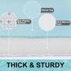image:imageSmiry Memory Foam Bath Mat 36x24 Extra Soft and Absorbent Bathroom Mats Non Slip Washable Carpet for Floor Shower and Tub BlackSky Blue
