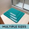 image:imageSmiry Memory Foam Bath Mat 36x24 Extra Soft and Absorbent Bathroom Mats Non Slip Washable Carpet for Floor Shower and Tub BlackTeal
