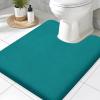 image:imageSmiry Memory Foam Bath Mat 36x24 Extra Soft and Absorbent Bathroom Mats Non Slip Washable Carpet for Floor Shower and Tub BlackTeal