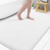 image:imageSmiry Memory Foam Bath Mat 36x24 Extra Soft and Absorbent Bathroom Mats Non Slip Washable Carpet for Floor Shower and Tub BlackWhite