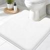 image:imageSmiry Memory Foam Bath Mat 36x24 Extra Soft and Absorbent Bathroom Mats Non Slip Washable Carpet for Floor Shower and Tub BlackWhite