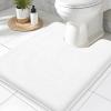 image:imageSmiry Memory Foam Bath Mat 36x24 Extra Soft and Absorbent Bathroom Mats Non Slip Washable Carpet for Floor Shower and Tub BlackWhite