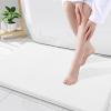 image:imageSmiry Memory Foam Bath Mat 36x24 Extra Soft and Absorbent Bathroom Mats Non Slip Washable Carpet for Floor Shower and Tub BlackWhite