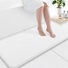 image:imageSmiry Memory Foam Bath Mat 36x24 Extra Soft and Absorbent Bathroom Mats Non Slip Washable Carpet for Floor Shower and Tub BlackWhite