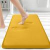 image:imageSmiry Memory Foam Bath Mat 36x24 Extra Soft and Absorbent Bathroom Mats Non Slip Washable Carpet for Floor Shower and Tub BlackYellow