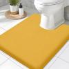 image:imageSmiry Memory Foam Bath Mat 36x24 Extra Soft and Absorbent Bathroom Mats Non Slip Washable Carpet for Floor Shower and Tub BlackYellow