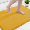 image:imageSmiry Memory Foam Bath Mat 36x24 Extra Soft and Absorbent Bathroom Mats Non Slip Washable Carpet for Floor Shower and Tub BlackYellow