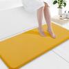 image:imageSmiry Memory Foam Bath Mat 36x24 Extra Soft and Absorbent Bathroom Mats Non Slip Washable Carpet for Floor Shower and Tub BlackYellow