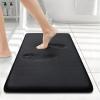 image:imageSmiry Memory Foam Bath Mat 36x24 Extra Soft and Absorbent Bathroom Mats Non Slip Washable Carpet for Floor Shower and Tub BlackBlack