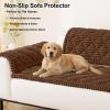image:imageSmiry Pet Couch Cover for Dogs Washable NonSlip Fuzzy Couch Covers for 3 Cushion Sofa Pet Friendly Soft Thick Furniture Protector Sofa Slipcover Mat for Dogs Dark Grey 276 x 709Chocolate