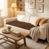 image:imageSmiry Pet Couch Cover for Dogs Washable NonSlip Fuzzy Couch Covers for 3 Cushion Sofa Pet Friendly Soft Thick Furniture Protector Sofa Slipcover Mat for Dogs Dark Grey 276 x 709Chocolate