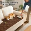 image:imageSmiry Pet Couch Cover for Dogs Washable NonSlip Fuzzy Couch Covers for 3 Cushion Sofa Pet Friendly Soft Thick Furniture Protector Sofa Slipcover Mat for Dogs Dark Grey 276 x 709Chocolate