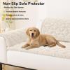 image:imageSmiry Pet Couch Cover for Dogs Washable NonSlip Fuzzy Couch Covers for 3 Cushion Sofa Pet Friendly Soft Thick Furniture Protector Sofa Slipcover Mat for Dogs Dark Grey 276 x 709White
