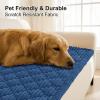 image:imageSmiry Pet Couch Cover for Dogs Washable NonSlip Fuzzy Couch Covers for 3 Cushion Sofa Pet Friendly Soft Thick Furniture Protector Sofa Slipcover Mat for Dogs Dark Grey 276 x 709Navy