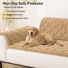 image:imageSmiry Pet Couch Cover for Dogs Washable NonSlip Fuzzy Couch Covers for 3 Cushion Sofa Pet Friendly Soft Thick Furniture Protector Sofa Slipcover Mat for Dogs Dark Grey 276 x 709Camel