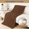 image:imageSmiry Pet Couch Cover for Dogs Washable NonSlip Fuzzy Couch Covers for 3 Cushion Sofa Pet Friendly Soft Thick Furniture Protector Sofa Slipcover Mat for Dogs Dark Grey 276 x 709Chocolate