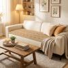 image:imageSmiry Pet Couch Cover for Dogs Washable NonSlip Fuzzy Couch Covers for 3 Cushion Sofa Pet Friendly Soft Thick Furniture Protector Sofa Slipcover Mat for Dogs Dark Grey 276 x 709Camel