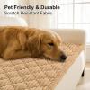 image:imageSmiry Pet Couch Cover for Dogs Washable NonSlip Fuzzy Couch Covers for 3 Cushion Sofa Pet Friendly Soft Thick Furniture Protector Sofa Slipcover Mat for Dogs Dark Grey 276 x 709Camel