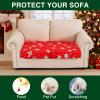 image:imageSmiry Printed Couch Cushion Covers Stretch Soft Couch Covers for Sofa Washable NonSlip Sofa Slipcover Furniture Protector for Indoor and Outdoor 1 Pack RedRed
