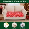 image:imageSmiry Printed Couch Cushion Covers Stretch Soft Couch Covers for Sofa Washable NonSlip Sofa Slipcover Furniture Protector for Indoor and Outdoor 1 Pack RedRed With White