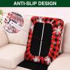 image:imageSmiry Printed Couch Cushion Covers Stretch Soft Couch Covers for Sofa Washable NonSlip Sofa Slipcover Furniture Protector for Indoor and Outdoor 1 Pack RedBurgundy