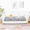 image:imageSmiry Printed Couch Cushion Covers Stretch Soft Couch Covers for Sofa Washable NonSlip Sofa Slipcover Furniture Protector for Indoor and Outdoor 1 Pack RedGrey and Black