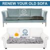 image:imageSmiry Printed Couch Cushion Covers Stretch Soft Couch Covers for Sofa Washable NonSlip Sofa Slipcover Furniture Protector for Indoor and Outdoor 1 Pack RedGrey and Black