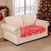 image:imageSmiry Printed Couch Cushion Covers Stretch Soft Couch Covers for Sofa Washable NonSlip Sofa Slipcover Furniture Protector for Indoor and Outdoor 1 Pack RedRed With White