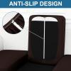 image:imageSmiry Printed Couch Cushion Covers Stretch Soft Couch Covers for Sofa Washable NonSlip Sofa Slipcover Furniture Protector for Indoor and Outdoor 1 Pack RedChocolate