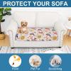 image:imageSmiry Printed Couch Cushion Covers Stretch Soft Couch Covers for Sofa Washable NonSlip Sofa Slipcover Furniture Protector for Indoor and Outdoor 1 Pack RedOrange
