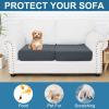 image:imageSmiry Printed Couch Cushion Covers Stretch Soft Couch Covers for Sofa Washable NonSlip Sofa Slipcover Furniture Protector for Indoor and Outdoor 1 Pack RedDark Grey