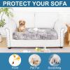 image:imageSmiry Printed Couch Cushion Covers Stretch Soft Couch Covers for Sofa Washable NonSlip Sofa Slipcover Furniture Protector for Indoor and Outdoor 1 Pack RedBrown and White