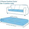 image:imageSmiry Printed Couch Cushion Covers Stretch Soft Couch Covers for Sofa Washable NonSlip Sofa Slipcover Furniture Protector for Indoor and Outdoor 1 Pack RedBurgundy