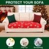 image:imageSmiry Printed Couch Cushion Covers Stretch Soft Couch Covers for Sofa Washable NonSlip Sofa Slipcover Furniture Protector for Indoor and Outdoor 1 Pack RedRed