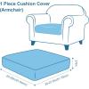 image:imageSmiry Printed Couch Cushion Covers Stretch Soft Couch Covers for Sofa Washable NonSlip Sofa Slipcover Furniture Protector for Indoor and Outdoor 1 Pack RedDark Grey