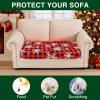 image:imageSmiry Printed Couch Cushion Covers Stretch Soft Couch Covers for Sofa Washable NonSlip Sofa Slipcover Furniture Protector for Indoor and Outdoor 1 Pack RedBurgundy