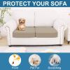 image:imageSmiry Printed Couch Cushion Covers Stretch Soft Couch Covers for Sofa Washable NonSlip Sofa Slipcover Furniture Protector for Indoor and Outdoor 1 Pack RedTaupe