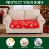 image:imageSmiry Printed Couch Cushion Covers Stretch Soft Couch Covers for Sofa Washable NonSlip Sofa Slipcover Furniture Protector for Indoor and Outdoor 1 Pack RedRed
