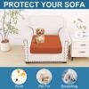 image:imageSmiry Printed Couch Cushion Covers Stretch Soft Couch Covers for Sofa Washable NonSlip Sofa Slipcover Furniture Protector for Indoor and Outdoor 1 Pack RedRust
