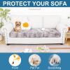 image:imageSmiry Printed Couch Cushion Covers Stretch Soft Couch Covers for Sofa Washable NonSlip Sofa Slipcover Furniture Protector for Indoor and Outdoor 1 Pack RedBrown and White