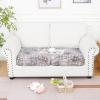 image:imageSmiry Printed Couch Cushion Covers Stretch Soft Couch Covers for Sofa Washable NonSlip Sofa Slipcover Furniture Protector for Indoor and Outdoor 1 Pack RedBrown and White