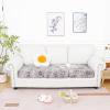 image:imageSmiry Printed Couch Cushion Covers Stretch Soft Couch Covers for Sofa Washable NonSlip Sofa Slipcover Furniture Protector for Indoor and Outdoor 1 Pack RedBrown and White