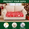 image:imageSmiry Printed Couch Cushion Covers Stretch Soft Couch Covers for Sofa Washable NonSlip Sofa Slipcover Furniture Protector for Indoor and Outdoor 1 Pack RedRed With White