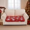image:imageSmiry Printed Couch Cushion Covers Stretch Soft Couch Covers for Sofa Washable NonSlip Sofa Slipcover Furniture Protector for Indoor and Outdoor 1 Pack RedBurgundy