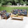 image:imageSmiry Printed Couch Cushion Covers Stretch Soft Couch Covers for Sofa Washable NonSlip Sofa Slipcover Furniture Protector for Indoor and Outdoor 1 Pack RedBlue Green