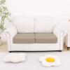 image:imageSmiry Printed Couch Cushion Covers Stretch Soft Couch Covers for Sofa Washable NonSlip Sofa Slipcover Furniture Protector for Indoor and Outdoor 1 Pack RedTaupe