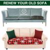 image:imageSmiry Printed Couch Cushion Covers Stretch Soft Couch Covers for Sofa Washable NonSlip Sofa Slipcover Furniture Protector for Indoor and Outdoor 1 Pack RedBurgundy